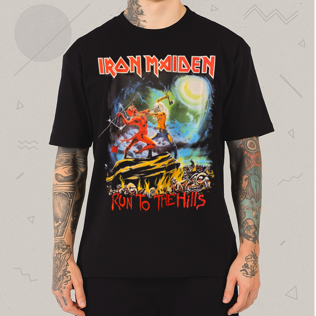 Camiseta Iron Maiden Run To The Hills