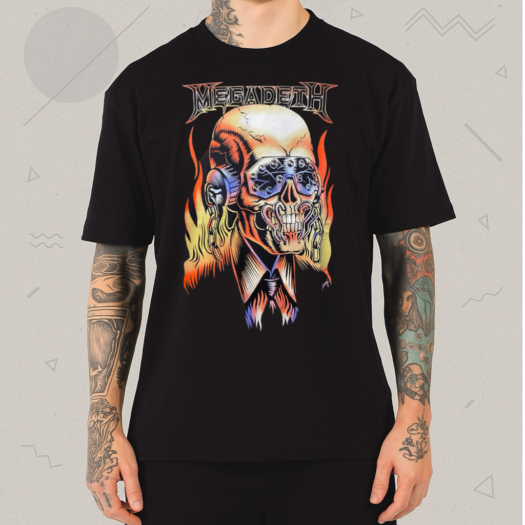 Camiseta Megadeth Flaming
