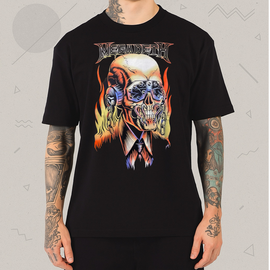 Camiseta Megadeth Flaming