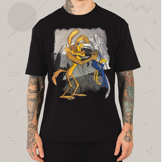 Camiseta Coyote e Papa-Léguas