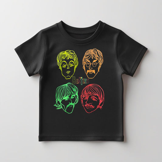 Camiseta Infantil Beatles Caricatura
