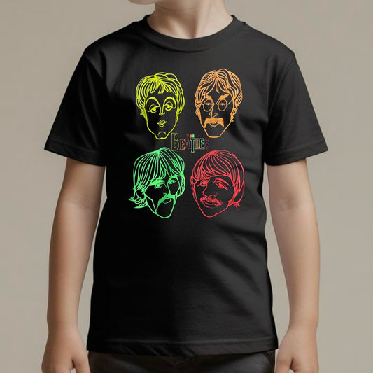 Camiseta Infantil Beatles Caricatura