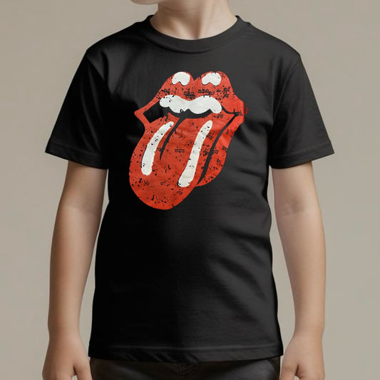 Camiseta Infantil Rolling Stones Envelhecido