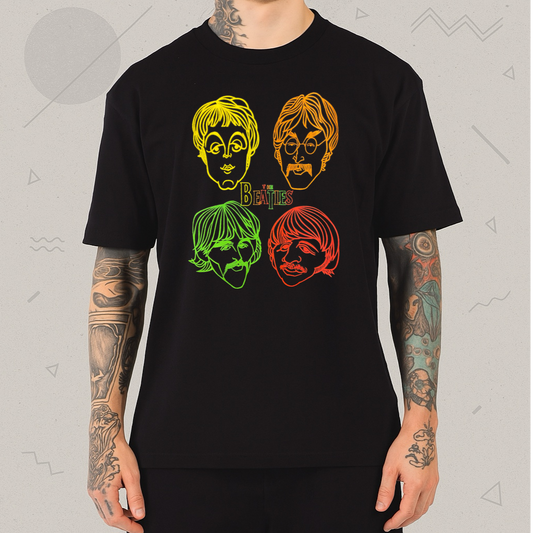 Camiseta Beatles Caricatura